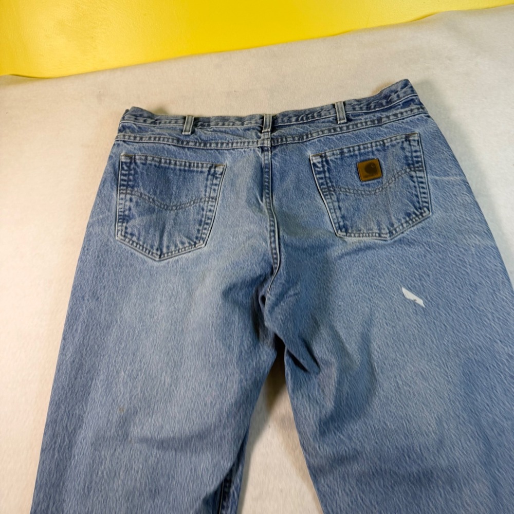 Carhartt Mens Loose Fit Light Wash Denim Jeans‎ Blue 40x30 B13 DST